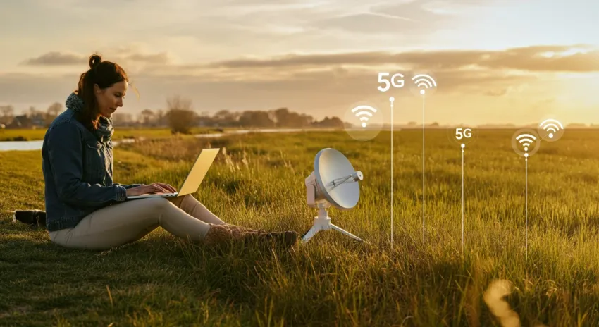 Hybride Internet: 5G + Starlink als Backup voor Campers, Reizigers en Events