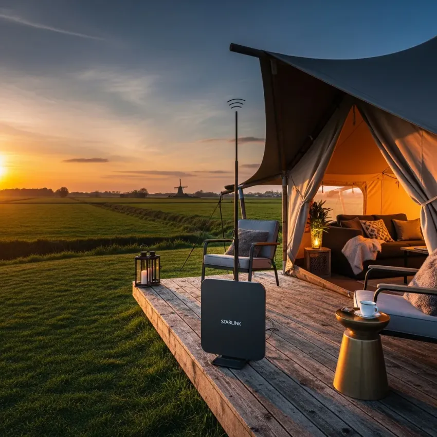 Starlink Mini voor Glamping: Luxe kamperen met de beste verbinding